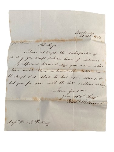 1847 handwritten letter rich - handwritten, letter-