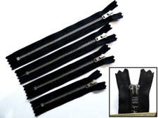 Zip, Zipper, Trouser, Jeans,  Fly, Metal, Strong, YKK, Stnd,Black,4,5,6,7 inches