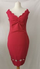 Lipsy Pink Scalloped Ruched