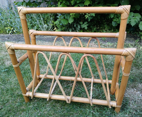 Vintage bamboo cane wicker - cane,