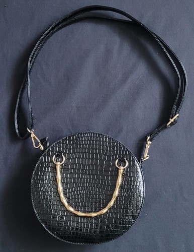 Faux crocodile clutch - faux,