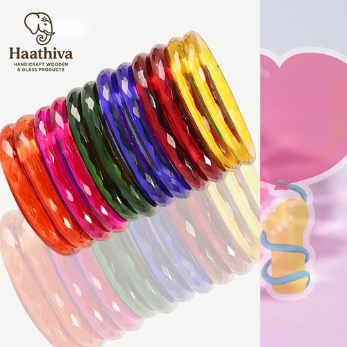Crystal glass bangles diamond - bangles,