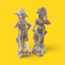 Bisque Statues Pair Figurines