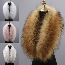 Charm Lady Faux Fur Fluffy Collar Scarf Warm Neck Shawl Wrap Scarves Winter Acc