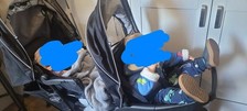 Double Pram Baby and Toddler