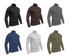 Mens Jersey Cotton Roll Neck