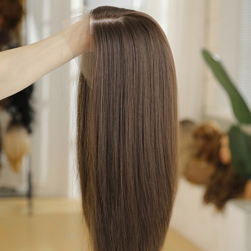 Brown lace frontal wigs long - brown,
