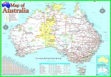 Laminated AUSTRALIA map A2 Poster australian educational geographic chart