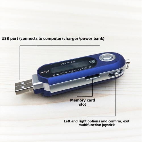 Light duty mp3 player with - light,