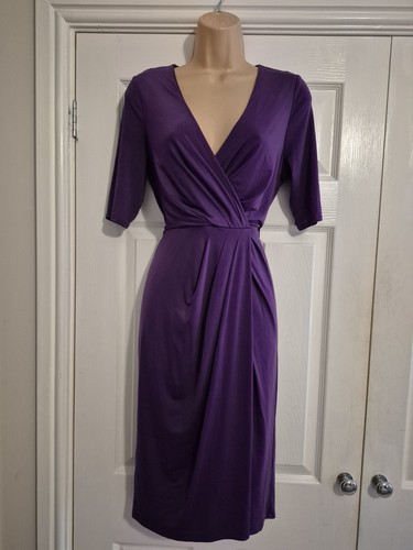 Purple lined occasion dress - lined,