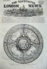Original Old Antique Print