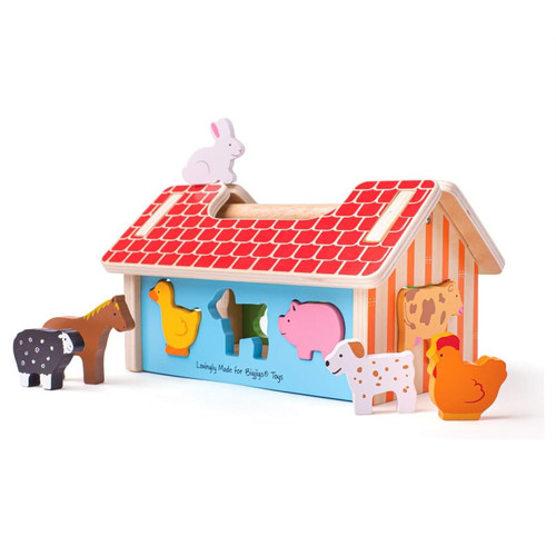 Bigjigs toys wooden farmhouse - toys,