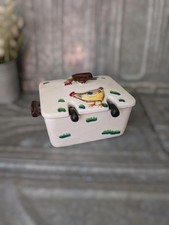 Vintage Rooster Tea Caddy with