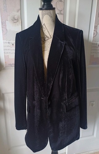 Next soft black velvet - velvet, blazer