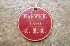 1890 WARWICK CRICKET CLUB members pass / badge.