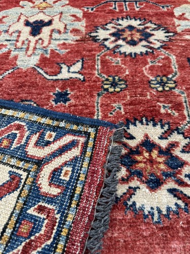 Handmade afghan kazak rug - kazak,