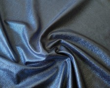 Blue metallic calf leather