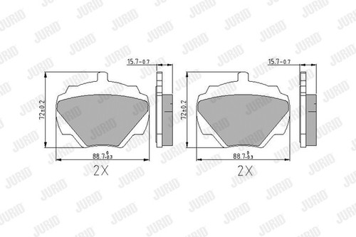 Jurid 571803j brake pad set - pad,