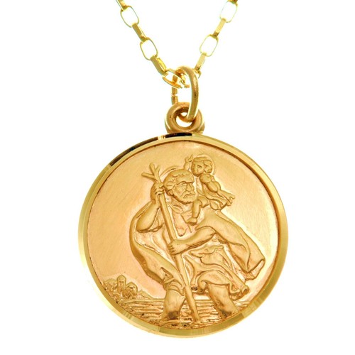 9ct gold saint - st, christopher