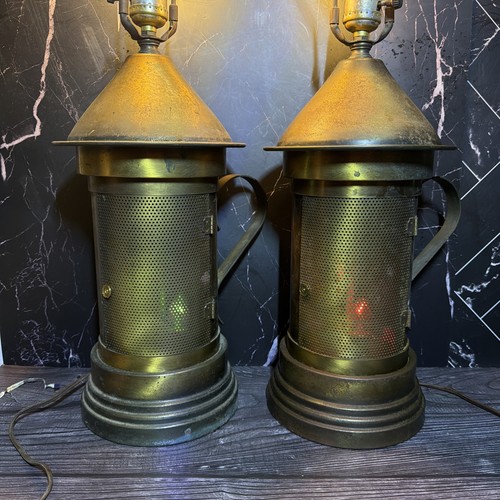 Pair vintage brass port - vintage,