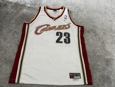 Nike Lebron James #23 Cleveland Cavaliers Away Jersey Mens L Length + 2 Vtg