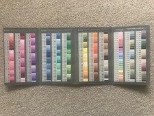 Vintage Clark's Anchor Embroidery thread Samples COLOUR CARD 101m guide chart