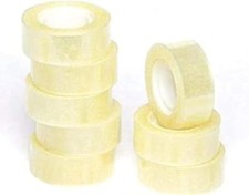 8x Small Rolls of Clear Sticky Tape 18mm Width 30m Length Great for Craft Gifts