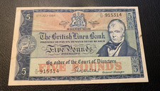 The British Linen Bank £5 note 1964