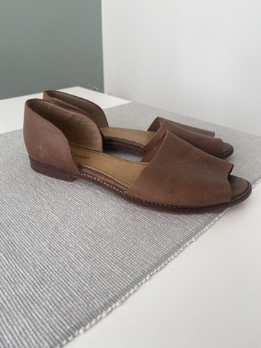 Topshop brown leather - open, toe