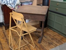 Vintage Childs Oak School Desk