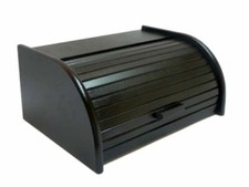 Wooden Bread Box Apollo Roll Top Bin Storage Loaf Kitchen Small Large 20 types 