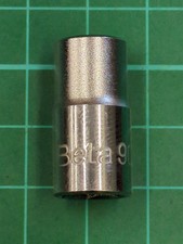 Beta Tools 900,  1/4" Drive, 6 Point, 9mm Shallow Socket