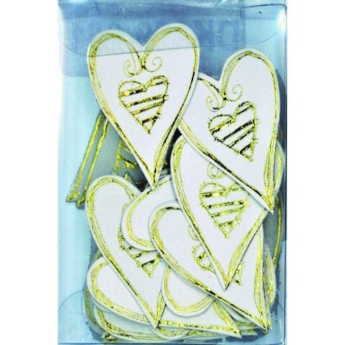 Paper cellar white gold hearts - cellar,