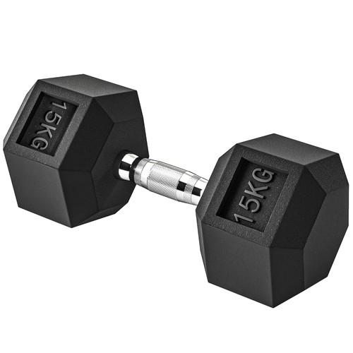 Homcom 15kg single rubber hex - homcom,
