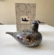 Iittala Nuutajärvi Female Duck Bird Oiva Toikka Glass Art Design Finland 1994