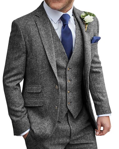 Men 3pcs herringbone - men's,