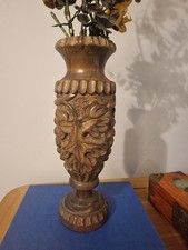 Vintage handcarved wooden bud - vintage,