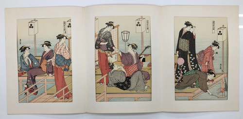 Kiyonaga woodblock reprint - woodblock,