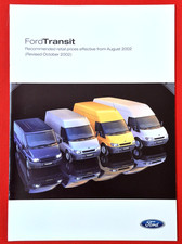 2002 FORD TRANSIT PRICE LIST -