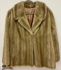 Stunning Vintage 1960s Tissavel French Golden Fake Fur Coat UK 10