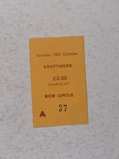 Kraftwerk Concert Ticket Ralf Hutter Sunday 15th October Free Trade Hall 1978