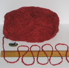 100g balls Red Boucle 100%