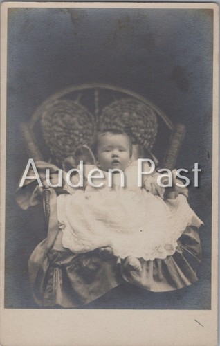 Vintage rppc baby long - vintage, lace