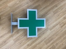 Projecting Illuminated Pharmacy Sign