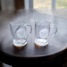 Shepherd Neame Bishops Finger Ale 400ml Glass Tankards x 2 - Preloved GC