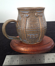 Studio Pottery Masonic Mug Duke of Lancaster Lodge 1978 -  9.5cm