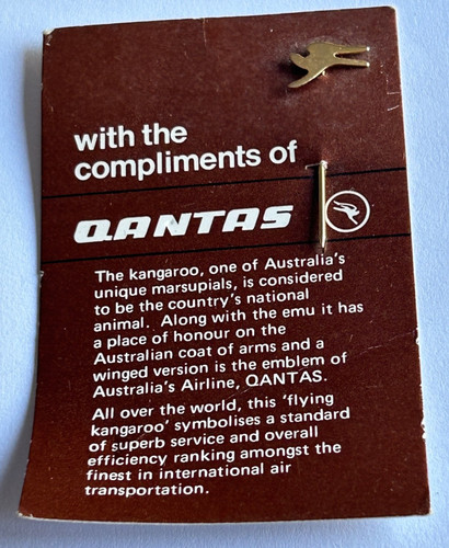 Vintage qantas gold tone stick - vintage,