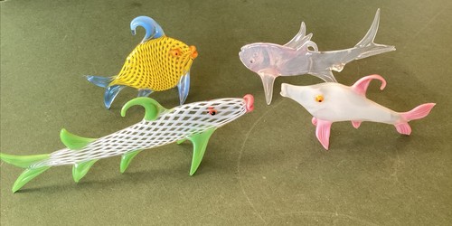 Glass fish hooked - 4, for