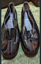 Aerosoles Ladies Black Patent Leather Wedge Shoes UK Size 8