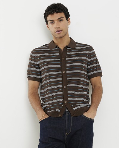 River island mens shirt brown - river,